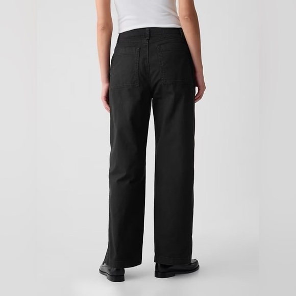 NWT! GAP Black Mid Rise Loose Khakis - Size 0🌷 - Picture 4 of 9